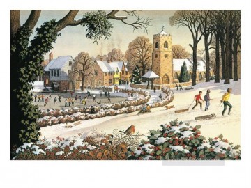 雪 Painting - 冬のクリスマスの時期に注目